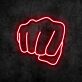 Faust LED-Neonschild für Fitnessstudio und Boxclub