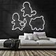 Videospiel Figuren Silhouetten LED-Neonschild für Gamingzimmer und Kinderzimmer