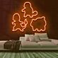 Videospiel Figuren Silhouetten LED-Neonschild für Gamingzimmer und Kinderzimmer