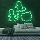 Videospiel Figuren Silhouetten LED-Neonschild für Gamingzimmer und Kinderzimmer