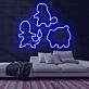 Videospiel Figuren Silhouetten LED-Neonschild für Gamingzimmer und Kinderzimmer