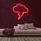 Gewitterwolke mit Blitz LED-Neonschild für Wohnzimmer und Bar
