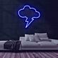 Gewitterwolke mit Blitz LED-Neonschild für Wohnzimmer und Bar