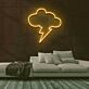 Gewitterwolke mit Blitz LED-Neonschild für Wohnzimmer und Bar