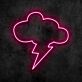 Gewitterwolke mit Blitz LED-Neonschild für Wohnzimmer und Bar