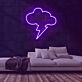 Gewitterwolke mit Blitz LED-Neonschild für Wohnzimmer und Bar