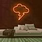 Gewitterwolke mit Blitz LED-Neonschild für Wohnzimmer und Bar