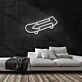 Skateboard mit Pfeil LED-Neonschild Skateshop Jugendzimmer