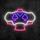 Pokerhemd mit Kartenfarben LED-Neonschild für Spielzimmer Bar