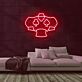 Pokerhemd mit Kartenfarben LED-Neonschild für Spielzimmer Bar