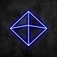 Diamantform LED-Neonschild Wohnzimmer Büro