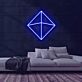 Diamantform LED-Neonschild Wohnzimmer Büro