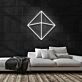 Diamantform LED-Neonschild Wohnzimmer Büro