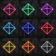 Diamantform LED-Neonschild Wohnzimmer Büro