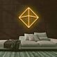 Diamantform LED-Neonschild Wohnzimmer Büro