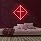 Diamantform LED-Neonschild Wohnzimmer Büro