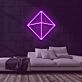 Diamantform LED-Neonschild Wohnzimmer Büro