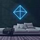 Diamantform LED-Neonschild Wohnzimmer Büro