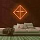 Diamantform LED-Neonschild Wohnzimmer Büro