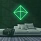 Diamantform LED-Neonschild Wohnzimmer Büro