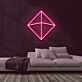 Diamantform LED-Neonschild Wohnzimmer Büro