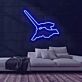Raumschiff Silhouette LED-Neonschild für Gamingzimmer