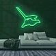 Raumschiff Silhouette LED-Neonschild für Gamingzimmer