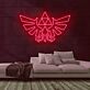 stilisiertes Adler-Emblem LED-Neonschild für Gamingzimmer und Wohnzimmer