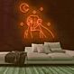Frau mit Mond und Sternen LED-Neonschild Wohnzimmer Studio
