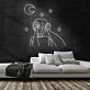 Frau mit Mond und Sternen LED-Neonschild Wohnzimmer Studio