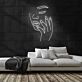 Gesicht mit geschlossenen Augen und Hand LED-Neonschild Beauty Studio Wohnzimmer