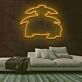 stilisiertes Monster LED-Neonschild für Gamingzimmer