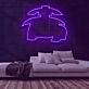 stilisiertes Monster LED-Neonschild für Gamingzimmer
