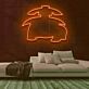 stilisiertes Monster LED-Neonschild für Gamingzimmer