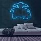 stilisiertes Monster LED-Neonschild für Gamingzimmer