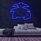 stilisiertes Monster LED-Neonschild für Gamingzimmer