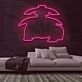 stilisiertes Monster LED-Neonschild für Gamingzimmer