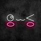 Kawaii Gesicht Emoji LED-Neonschild Wohnzimmer Gamingzimmer