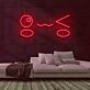 Kawaii Gesicht Emoji LED-Neonschild Wohnzimmer Gamingzimmer