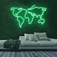 Weltkarte Umriss LED-Neonschild Wohnzimmer Büro