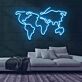 Weltkarte Umriss LED-Neonschild Wohnzimmer Büro