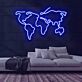 Weltkarte Umriss LED-Neonschild Wohnzimmer Büro