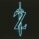 Schwert mit Buchstabe Z LED-Neonschild Gaming Zimmer