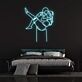 Umarmendes Paar Linienzeichnung LED-Neonschild für Schlafzimmer Wohnzimmer
