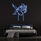 Umarmendes Paar Linienzeichnung LED-Neonschild für Schlafzimmer Wohnzimmer