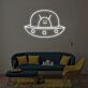 Alien im UFO als LED-Neonschild