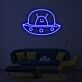 Alien im UFO als LED-Neonschild