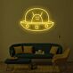 UFO mit Schnecke LED-Neonschild Wohnzimmer Kinderzimmer