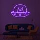UFO mit Schnecke LED-Neonschild Wohnzimmer Kinderzimmer