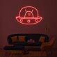UFO mit Schnecke LED-Neonschild Wohnzimmer Kinderzimmer